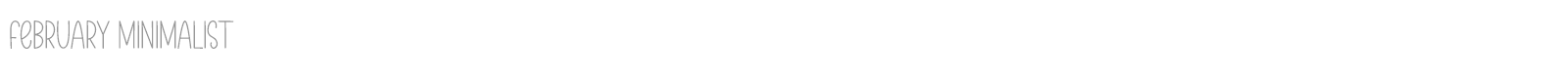 February Minimalist font preview